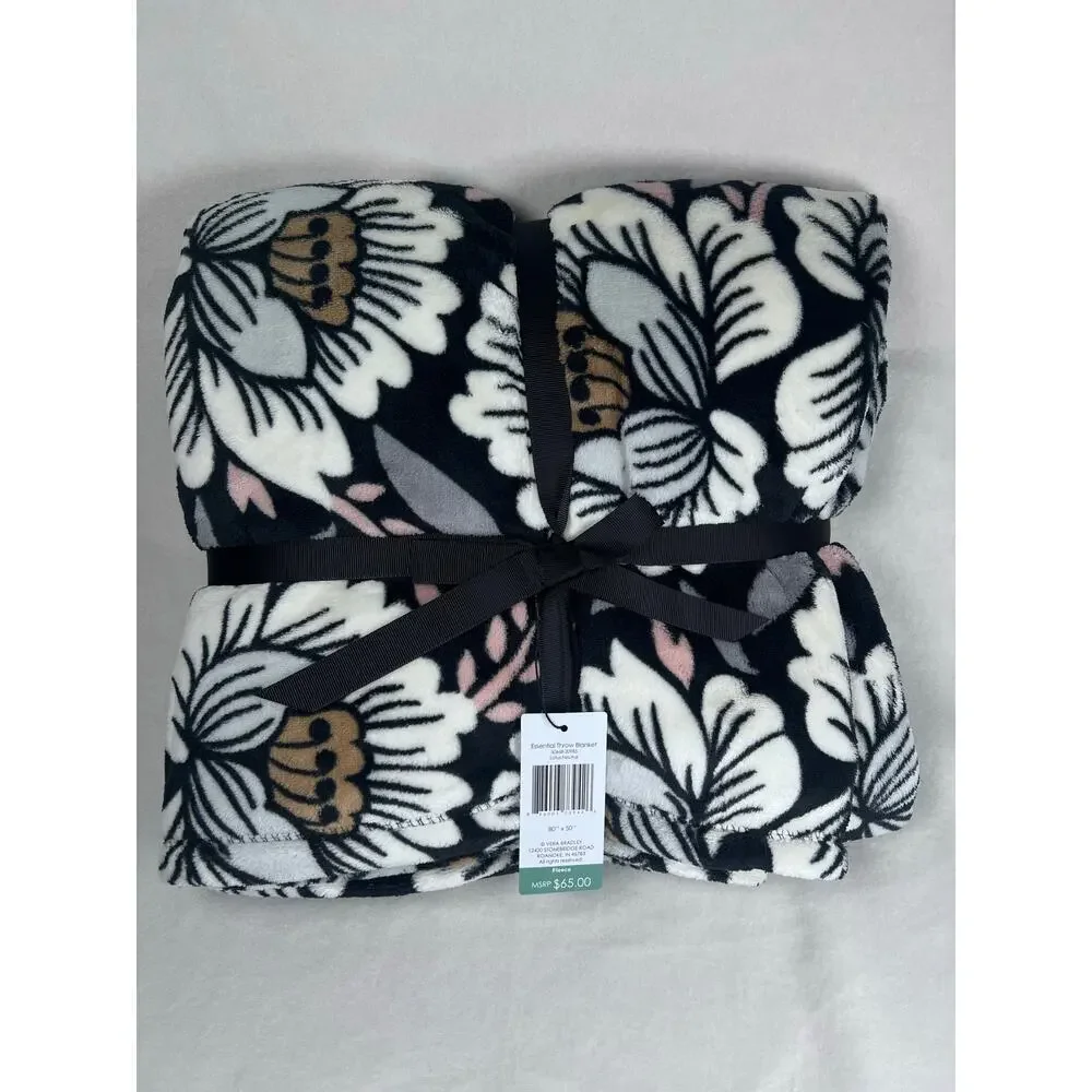 Vera Bradley Essential Throw Blanket Lotus Neutral 50